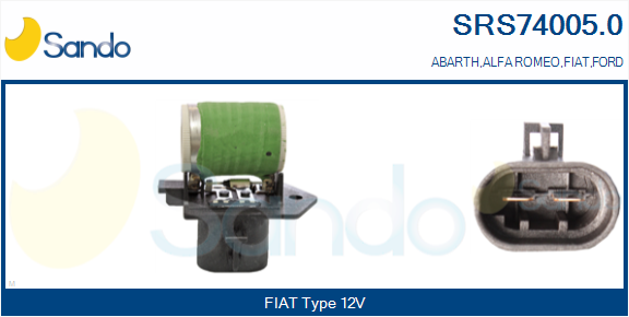 Resistore addizionale, elettromotore-ventola radiatore SANDO SRS74005.0
