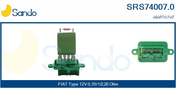 Resistenza, ventilatore abitacolo SANDO SRS74007.0