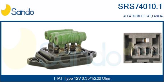 Resistenza, ventilatore abitacolo SANDO SRS74010.1