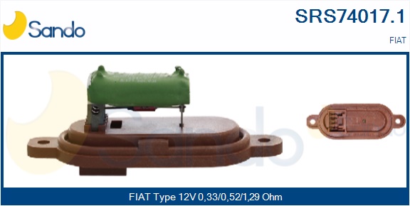 Resistenza, ventilatore abitacolo SANDO SRS74017.1