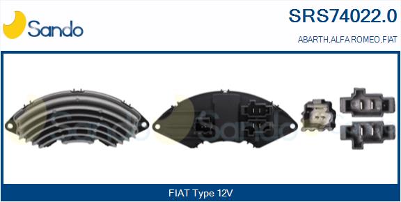 Resistenza, ventilatore abitacolo SANDO SRS74022.0