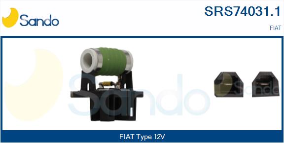 Resistore addizionale, elettromotore-ventola radiatore SANDO SRS74031.1
