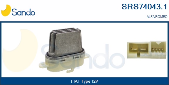 Resistenza, ventilatore abitacolo SANDO SRS74043.1