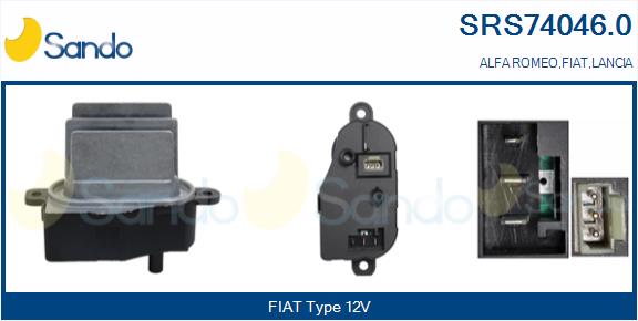 Resistenza, ventilatore abitacolo SANDO SRS74046.0