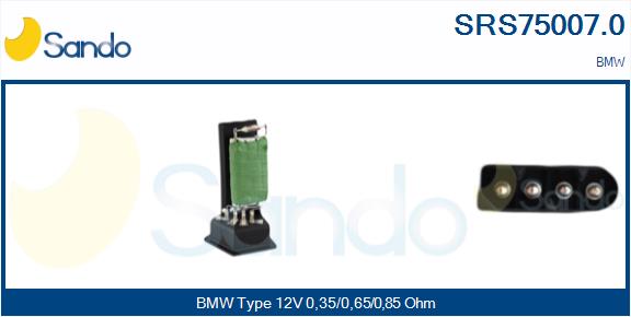 Resistenza, ventilatore abitacolo SANDO SRS75007.0