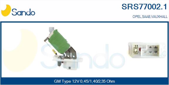 Resistenza, ventilatore abitacolo SANDO SRS77002.1