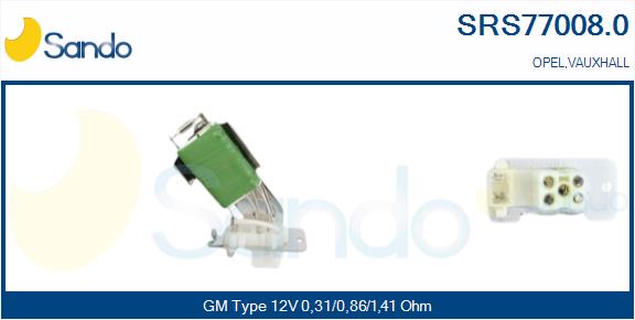Resistenza, ventilatore abitacolo SANDO SRS77008.0
