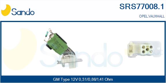 Resistenza, ventilatore abitacolo SANDO SRS77008.1