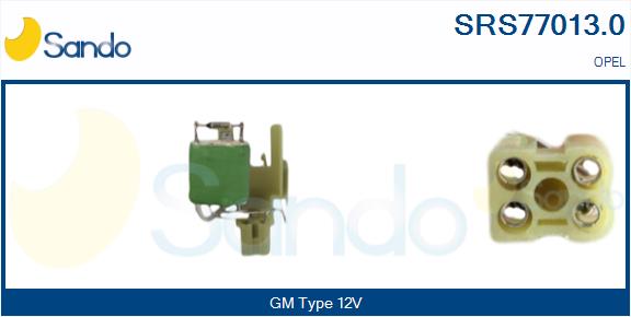 Resistore addizionale, elettromotore-ventola radiatore SANDO SRS77013.0
