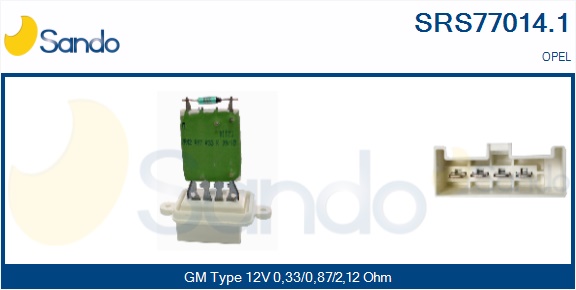 Resistenza, ventilatore abitacolo SANDO SRS77014.1