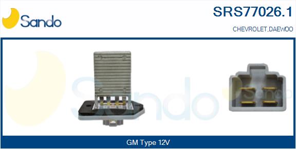 Resistenza, ventilatore abitacolo SANDO SRS77026.1