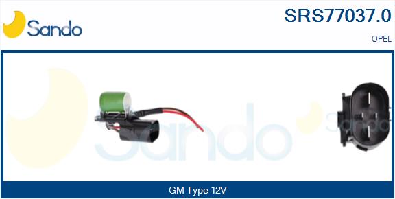 Resistore addizionale, elettromotore-ventola radiatore SANDO SRS77037.0