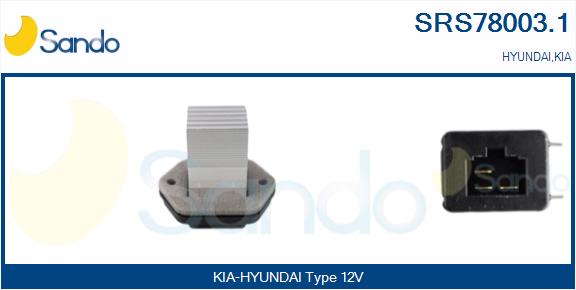Resistenza, ventilatore abitacolo SANDO SRS78003.1