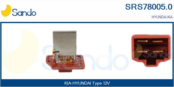 Resistenza, ventilatore abitacolo SANDO SRS78005.0