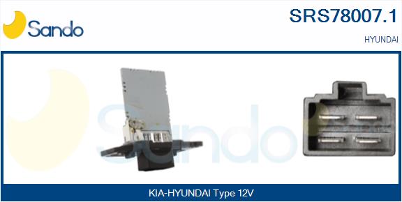 Resistenza, ventilatore abitacolo SANDO SRS78007.1