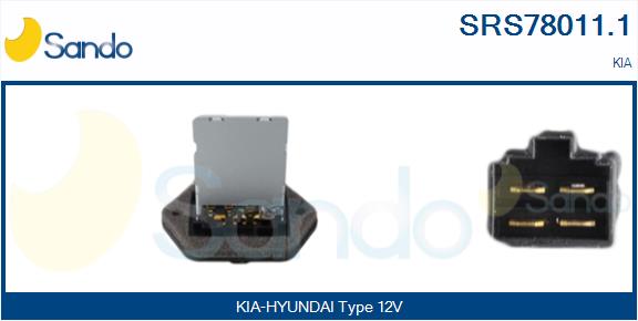 Resistenza, ventilatore abitacolo SANDO SRS78011.1