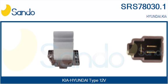 Resistenza, ventilatore abitacolo SANDO SRS78030.1