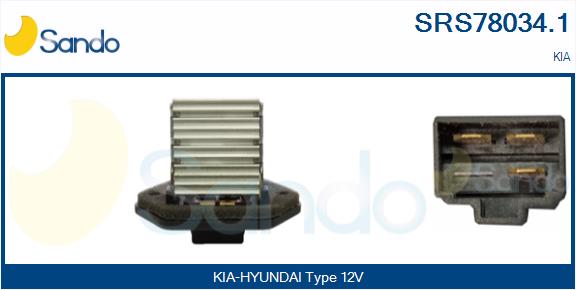 Resistenza, ventilatore abitacolo SANDO SRS78034.1
