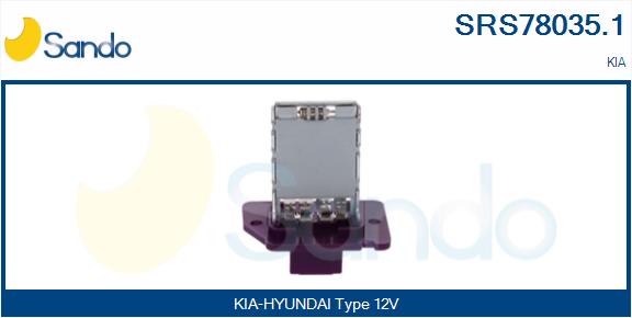 Resistenza, ventilatore abitacolo SANDO SRS78035.1