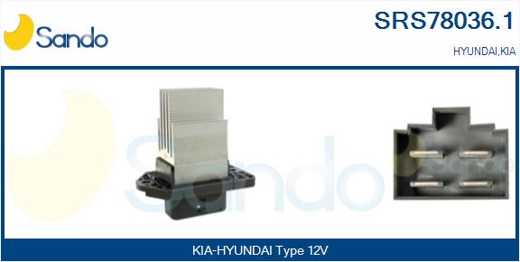 Resistenza, ventilatore abitacolo SANDO SRS78036.1