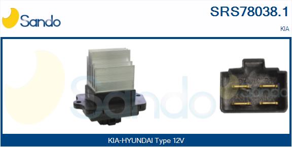 Resistenza, ventilatore abitacolo SANDO SRS78038.1