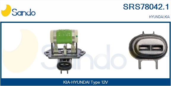 Resistore addizionale, elettromotore-ventola radiatore SANDO SRS78042.1