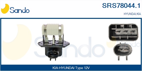Resistore addizionale, elettromotore-ventola radiatore SANDO SRS78044.1