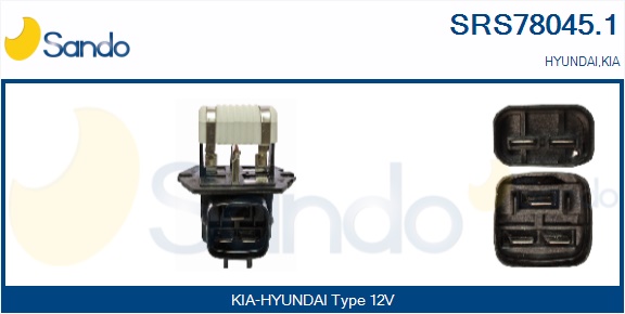 Resistore addizionale, elettromotore-ventola radiatore SANDO SRS78045.1