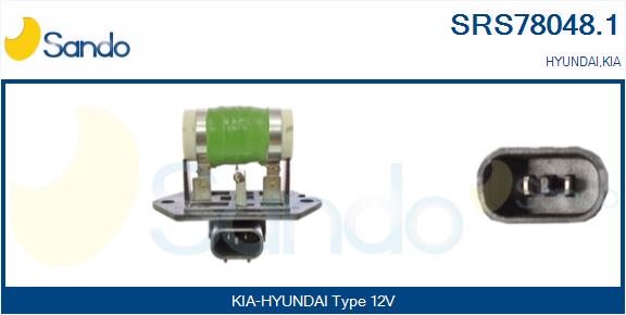Resistore addizionale, elettromotore-ventola radiatore SANDO SRS78048.1