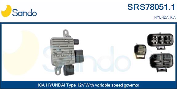 Resistore addizionale, elettromotore-ventola radiatore SANDO SRS78051.1