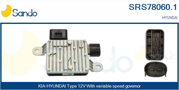 Resistore addizionale, elettromotore-ventola radiatore SANDO SRS78060.1