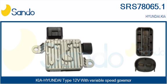 Resistore addizionale, elettromotore-ventola radiatore SANDO SRS78065.1