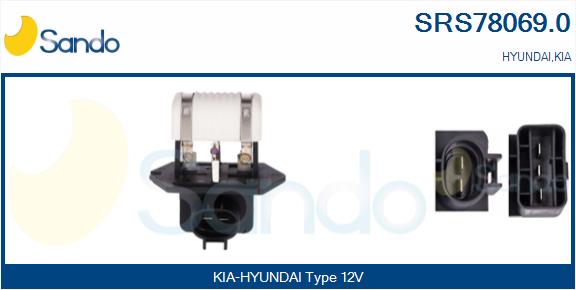 Resistenza, ventilatore abitacolo SANDO SRS78069.0