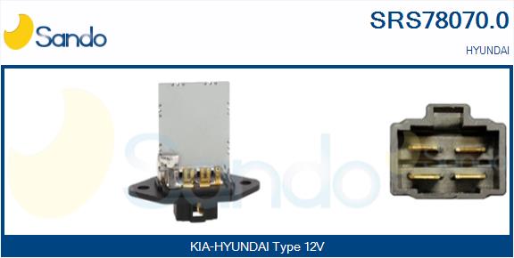 Resistenza, ventilatore abitacolo SANDO SRS78070.0