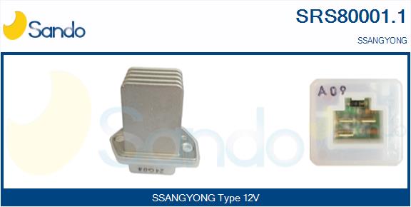 Resistenza, ventilatore abitacolo SANDO SRS80001.1