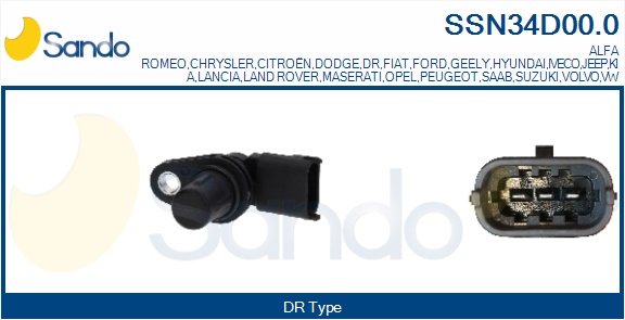 Sensore, posizione albero a camme SANDO SSN34D00.0