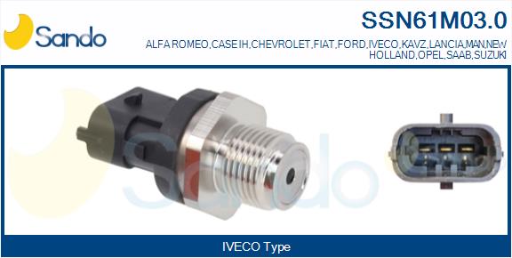 Sensore, pressione carburante SANDO SSN61M03.0