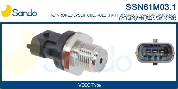 Sensore, pressione carburante SANDO SSN61M03.1