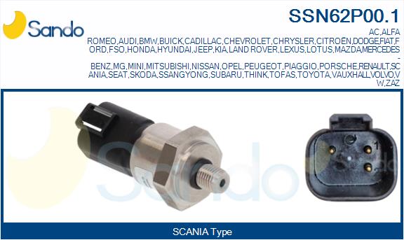 Interruttore a pressione, climatizzatore SANDO SSN62P00.1