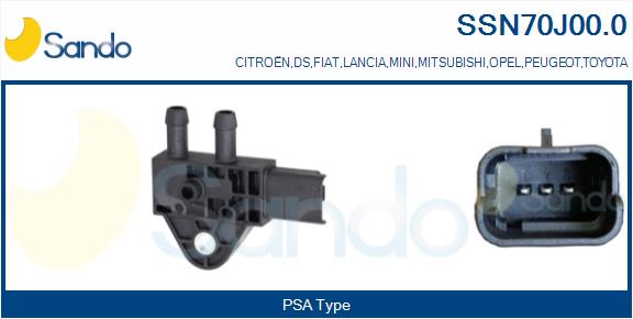 Sensore, pressione gas scarico SANDO SSN70J00.0