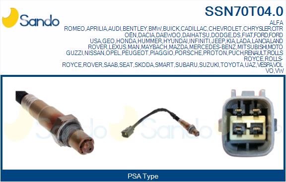 Sonda lambda SANDO SSN70T04.0