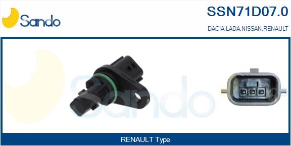 Sensore, posizione albero a camme SANDO SSN71D07.0