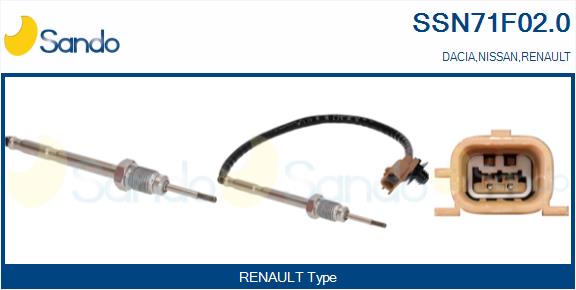 Sensore, temperatura gas scarico SANDO SSN71F02.0