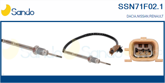 Sensore, temperatura gas scarico SANDO SSN71F02.1