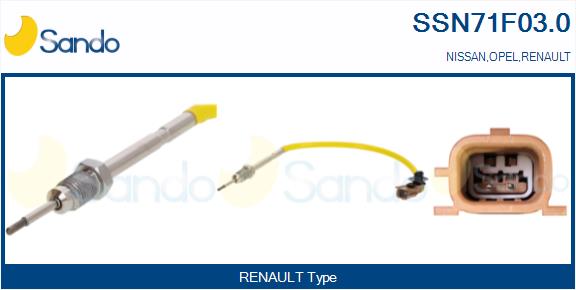 Sensore, temperatura gas scarico SANDO SSN71F03.0