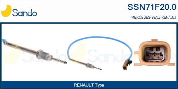Sensore, temperatura gas scarico SANDO SSN71F20.0