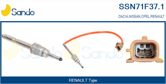 Sensore, temperatura gas scarico SANDO SSN71F37.1