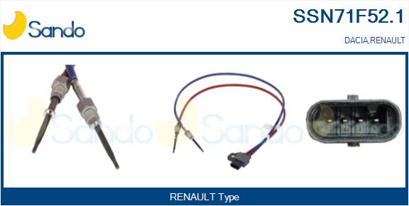Sensore, temperatura gas scarico SANDO SSN71F52.1