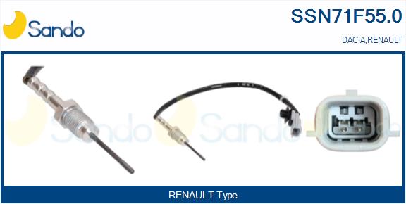 Sensore, temperatura gas scarico SANDO SSN71F55.0