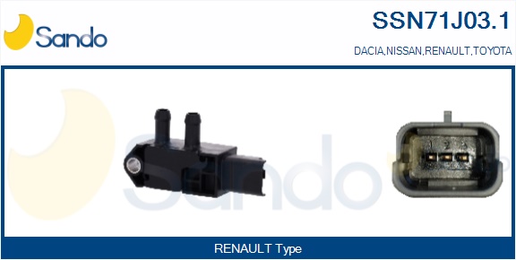 Sensore, pressione gas scarico SANDO SSN71J03.1
